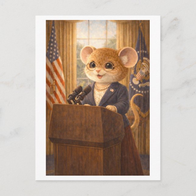 Karriere-Maus als US-Präsident Postkarte (Vorderseite)