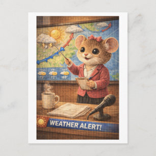 Karriere Maus als Wettervorhersager Postkarte