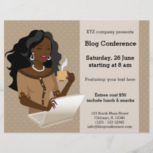 Karrierefrau schwarze Haare Flyer