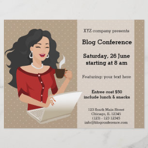 Karrierefrau schwarze Haare Flyer