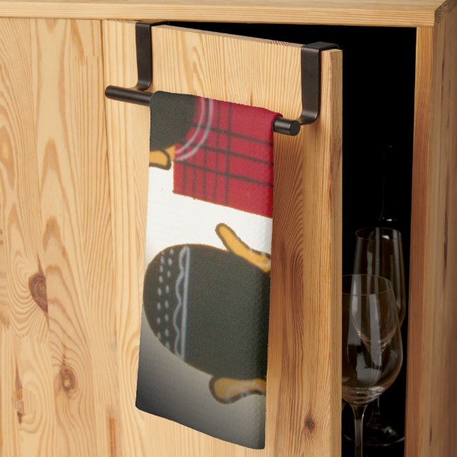 Karriertes Portrait der Masai-Familie Geschirrtuch (Drittel gefaltet)