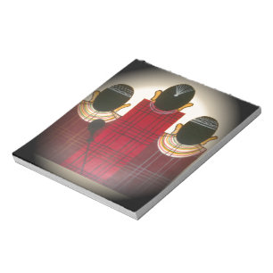 Karriertes Portrait der Masai-Familie Notizblock