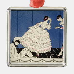 Karsavina, 1914 (pochoir Druck) Silbernes Ornament