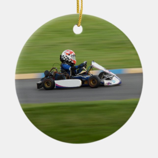 Kart Laufen Keramik Ornament (Vorne)