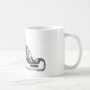 Kart laufende Bleistift-Skizze Tasse