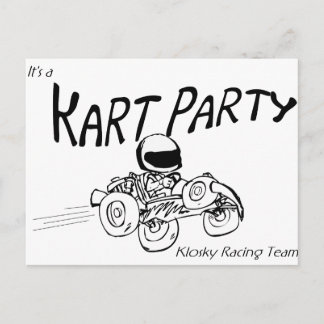 Kart Party Black Logo Einladungspostkarte