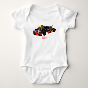 Kart racing Cartoon Illustration Baby Strampler