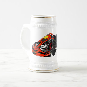Kart racing Cartoon Illustration Bierglas