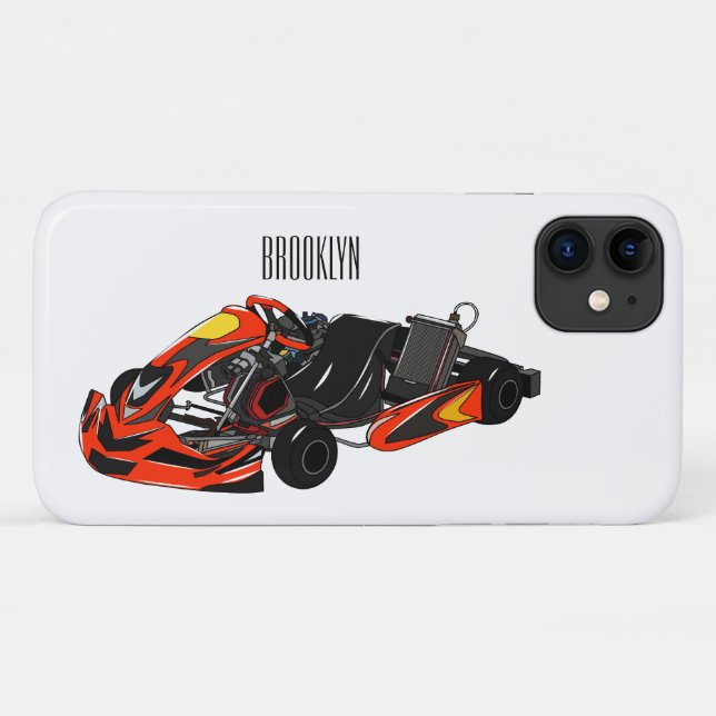 Kart racing Cartoon Illustration Case-Mate iPhone Hülle (Rückseite (Horizontal))