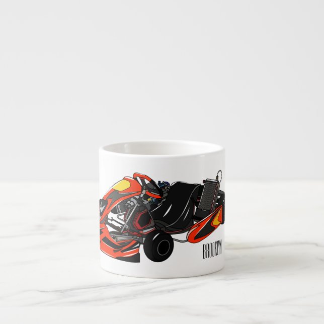 Kart racing Cartoon Illustration Espressotasse (Vorderseite)