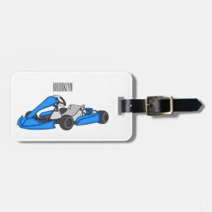 Kart racing Cartoon Illustration Gepäckanhänger