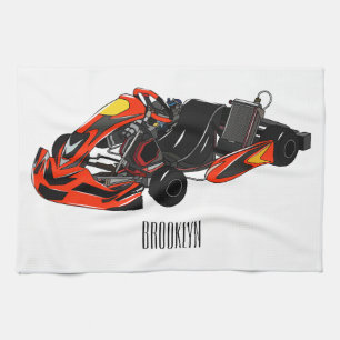 Kart racing Cartoon Illustration Geschirrtuch