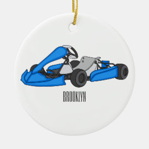 Kart racing Cartoon Illustration Keramik Ornament