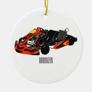 Kart racing Cartoon Illustration Keramik Ornament