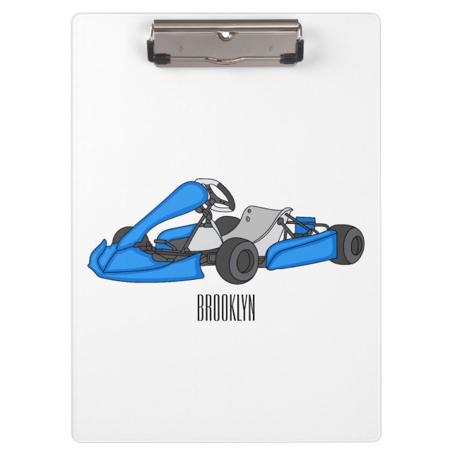 Kart racing Cartoon Illustration Klemmbrett (Vorderseite)