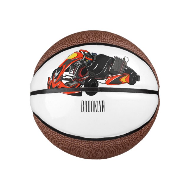 Kart racing Cartoon Illustration Mini Basketball (Vorderseite)