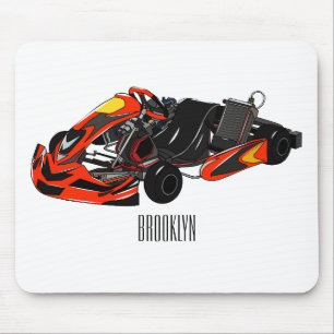 Kart racing Cartoon Illustration Mousepad