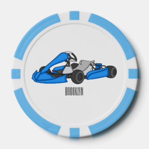Kart racing Cartoon Illustration Pokerchips