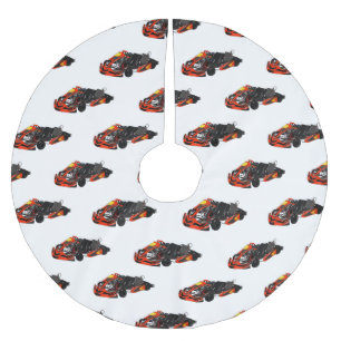 Kart racing Cartoon Illustration Polyester Weihnachtsbaumdecke