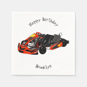 Kart racing Cartoon Illustration Serviette