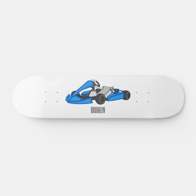 Kart racing Cartoon Illustration Skateboard (Horizontal)