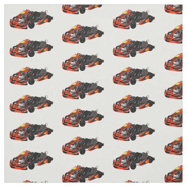 Kart racing Cartoon Illustration Stoff (Muster)