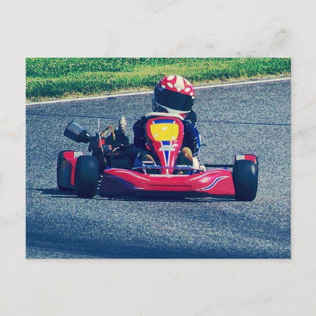 Kart Racing Postkarte (Vorderseite)