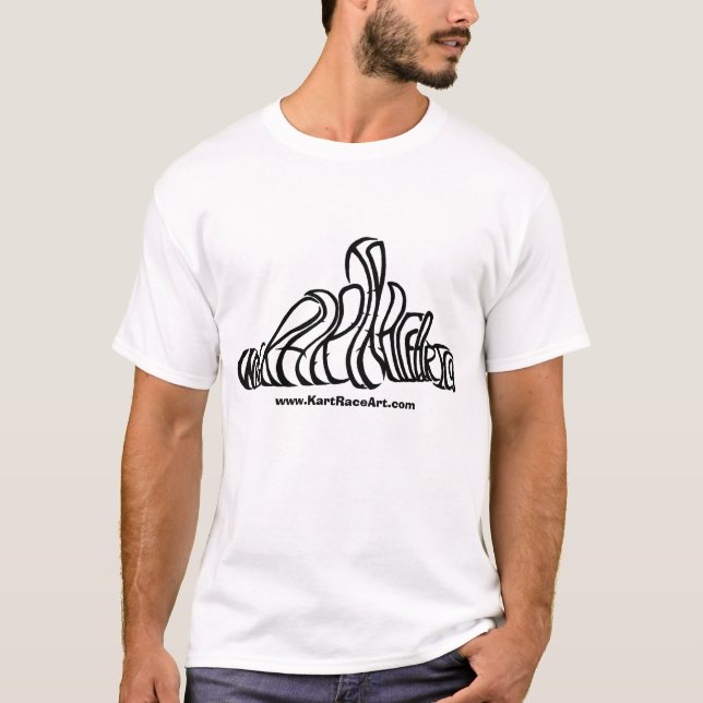 Kart Rennen-Kunst-T - Shirt (Vorderseite)