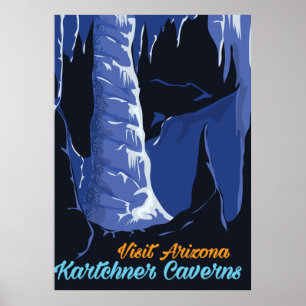 Kartchner Caverns - Arizona, Vintage-Reiseplakat Poster