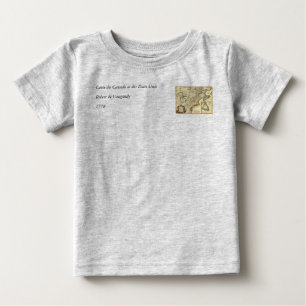 Karte 1778 von Kanada und von Vereinigten Staaten Baby T-shirt