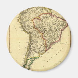 Karte 1817 von Südamerika Magnet