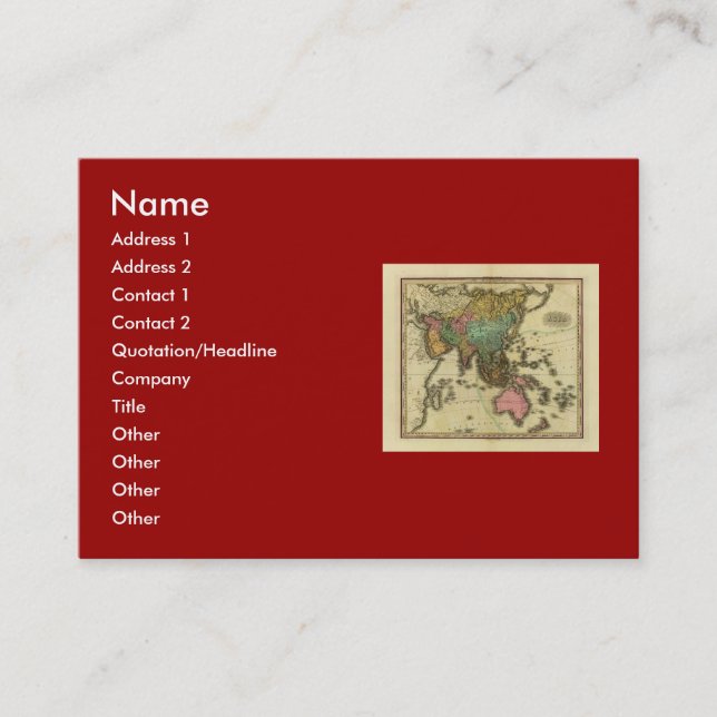 Karte 1825 von Asien durch Henry Tanner (Vorderseite)