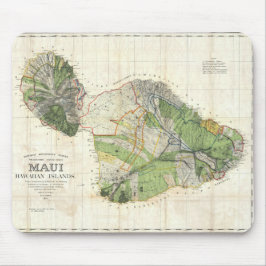 Karte 1885 De Witt Alexander von Maui, Hawaii Mousepad