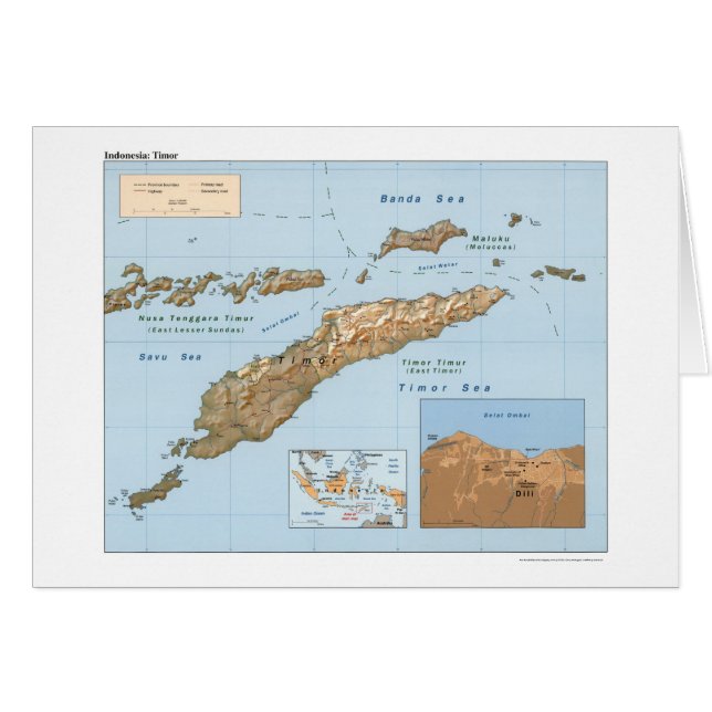 Karte 1999 Indonesiens Timor (Vorderseite (Horizontal))