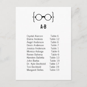 Karte 1 Geeky-Brille Sitzkarte Postkarte v1