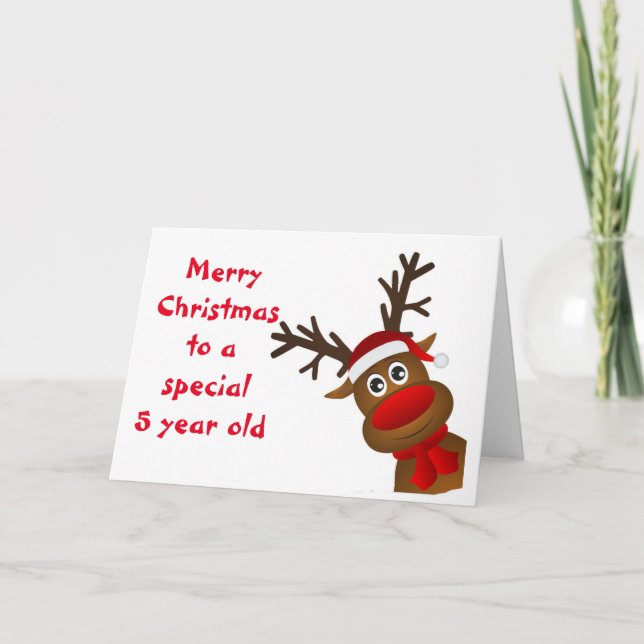 KARTE "5 YR ALT" MIT SANTA/CAROLERS (Vorderseite)