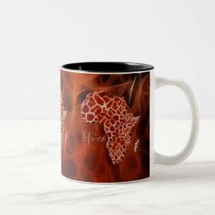 Karte AFRICA Giraffe Spots Wildlife Tasse