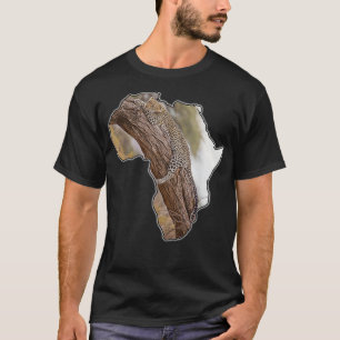 Karte Afrikas afrikanische Großkatzen Afrikanische T-Shirt