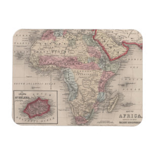 Karte Afrikas mit St Helena Magnet