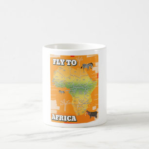 Karte Afrikas Tasse