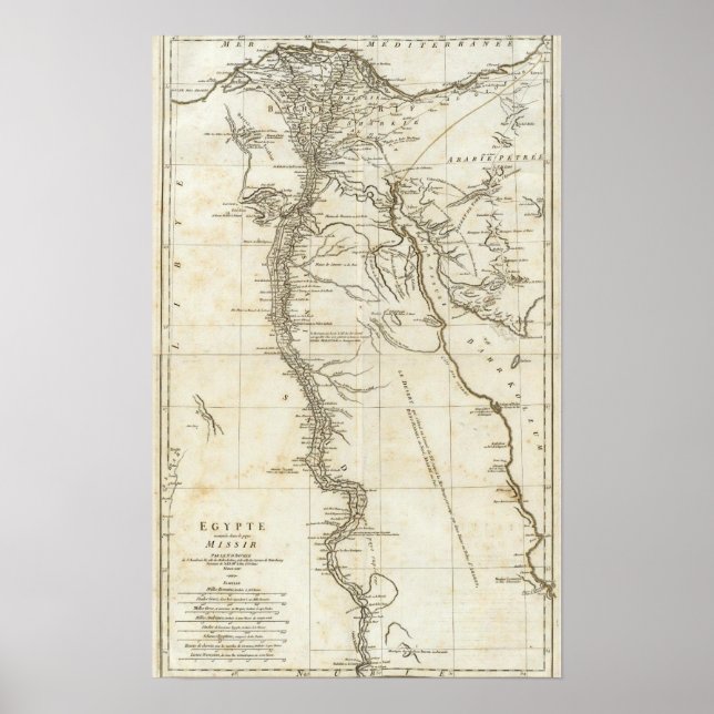 Karte Ägyptens Poster (Vorne)