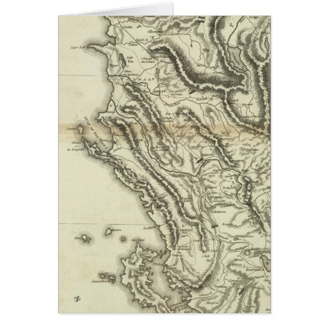 Karte Albaniens (Vorne)