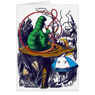 Karte: Alice im Wunderland Raupe & Hookah