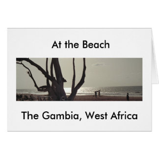 Karte, "Am Strand, in Gambia, in Westafrika"