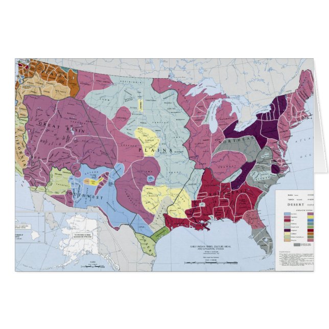 KARTE: AMERIKANISCHE UREINWOHNER (Vorderseite (Horizontal))