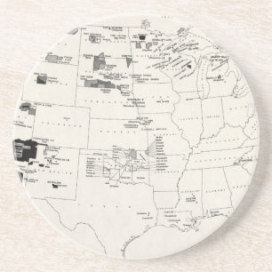 KARTE: AMERIKANISCHE UREINWOHNER 2 GETRÄNKEUNTERSETZER