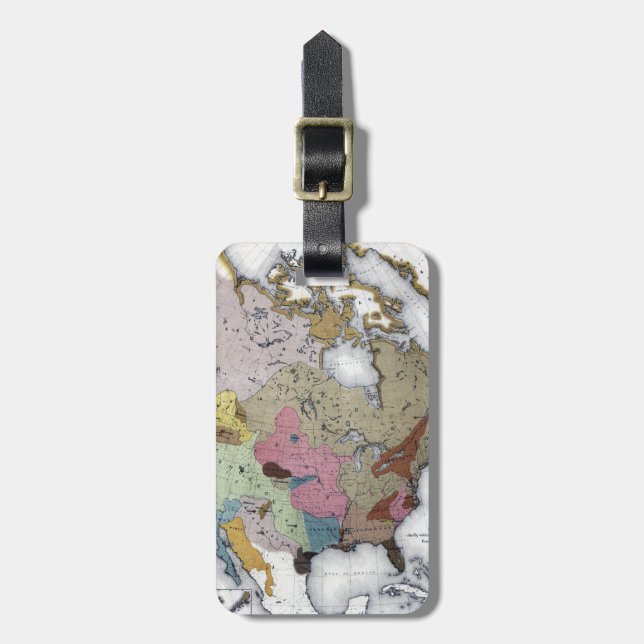 KARTE: AMERIKANISCHE UREINWOHNER 3 GEPÄCKANHÄNGER (Vorderseite vertikal)