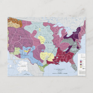 KARTE: AMERIKANISCHE UREINWOHNER POSTKARTE