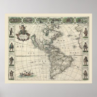 Karte Amerikas von Frederick de Wit 1660
