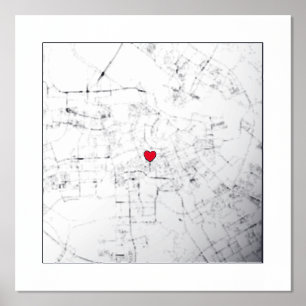 Karte Amsterdam, Niederlande Modernes Elegantes Ge Foliendrucke